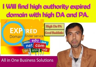 I Will find high authority expired domain with high DA and PA