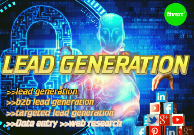 I will do b2b lead generation,  web research and targeted lead generation