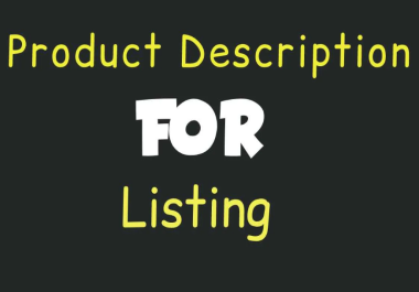do outstanding product descriptions to enhance listing