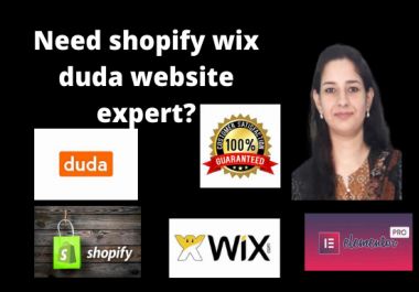 I will design or redesign Shopify Wix Elementor Pro Duda Websites