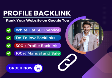 build 300 profile backlink with white hat SEO service