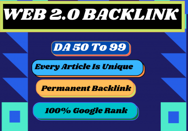 I will do Highly Effective blog with high da super 20 web 2 0 backlinks For Google Ranking 1st page