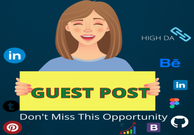 I will do 10 guest post with quality traffic on high da sites