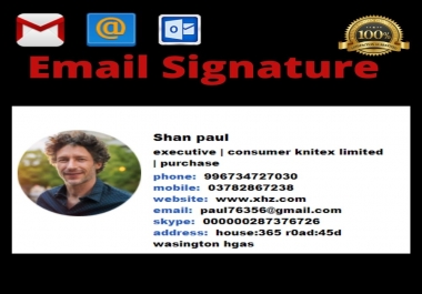 i will make clickable customize email signature for you