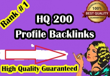 manually create 200 high da profile backlinks for SEO ranking