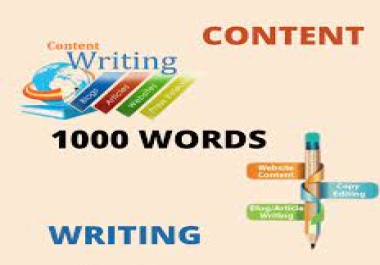 Get 1000 words High Quality SEO Optimized Unique Content On Any Topic