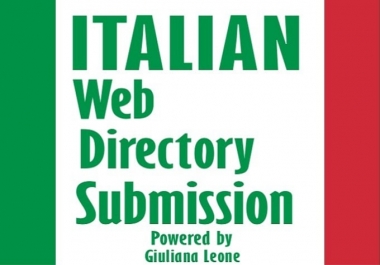 I will do manually 52 italian high PR web directory submissions