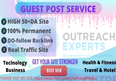I will create 70 plus guest post link and outreach