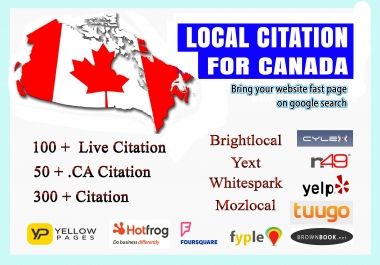 I will do best Canada local SEO citations for Your Business