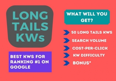 I will research 100 Long tails keywords in your niche