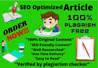 I will write 1000+ words SEO optimized article blog post