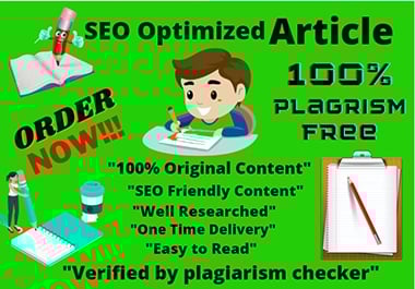 I will write 1000+ words SEO optimized article blog post