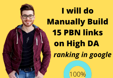 I will do Manually Build 15 PBN links on High DA Permanent backlinks