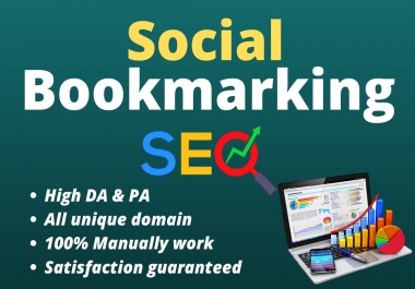 Manually 100 Top Social Bookmarking high DA & PA Backlinks