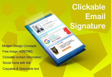 I will create clickable professional HTML email signature