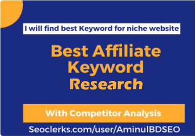I will find 20 best keyword for Affiliate Marketing