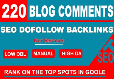 Manually Submission 220 Blog Comments LOW OBL