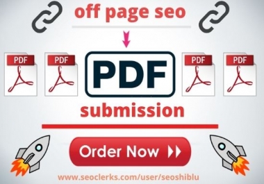 Manually submit 20 pdf or doc to high DA authority sites