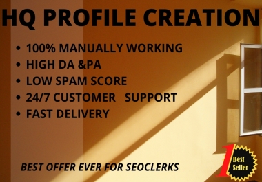 I will create 100 profile backlinks in high authority site