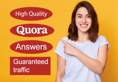 5 High-Quality guaranteed Quora Answers for your website