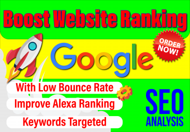 I'll push SEO targeted USA organic traffic,  for website ranking on google