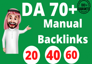 20 manual backlinks da 70 plus best SEO dofollow link building