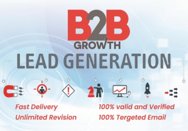 I will do b2b lead generation,  targeted leads and web research