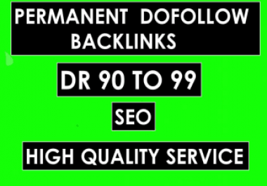 I will manually create 20 high DR 90-99 Quality Dofollow Backlinks for seo service.