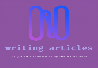 I will write any article in one day for you