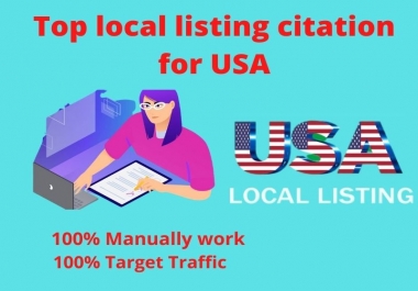 I will do top 100 local listing citations for USA, UK, AU, Canada etc