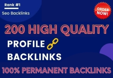 Manually Created 200 High Authority SEO Backlinks