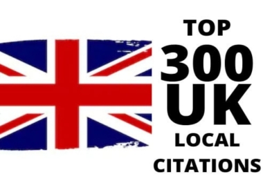 I will do top 300 UK USA CANADA AUSTRALIA local citations listing and directories for local seo