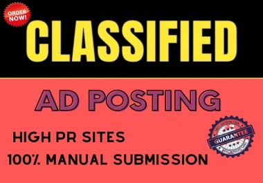I will Provide 100 High Quality Classified Ad Posting Sites