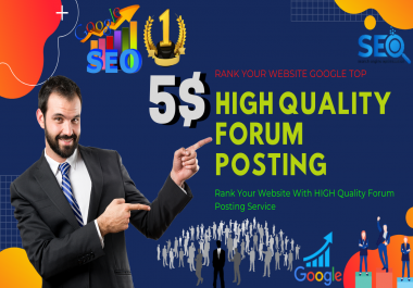 I will create a manual 35 High Quality DA Forum Posting backlinks