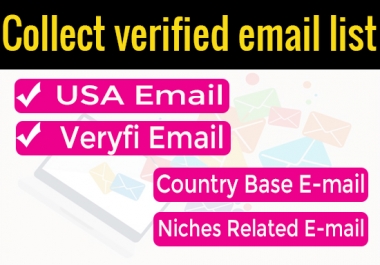 I will collect niche targeted email list and USA 30K Email