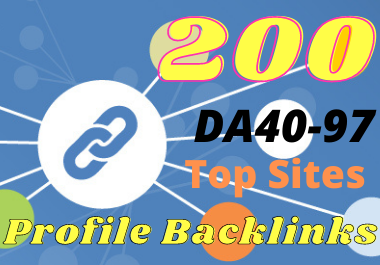 Provide 200 high domain authority profile backlinks