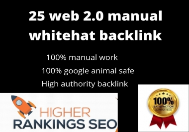 25 web2.o manual whitehat backlink in low price
