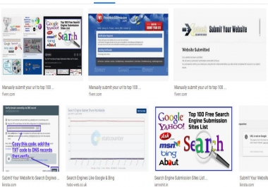 do manually your website on top 30 search engine with 1000 ping backlink