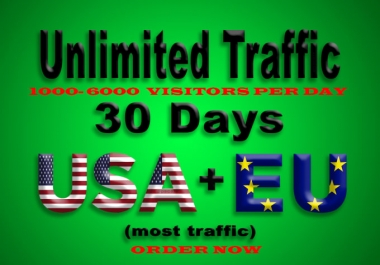 We can provide 15000 high quality web traffic from USA and EUROPE