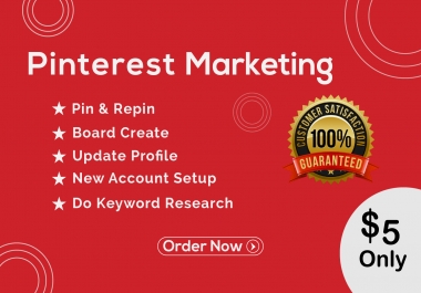 I will Create SEO Optimize 25 pins and 2 boards as a Pinterest marketing manager