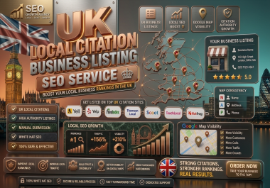 50 UK Local Citation Backlinks | Improve Local SEO & Google Ranking in UK
