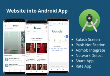 I will convert website to webview app using android studio