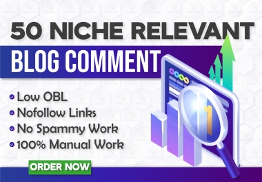 I will do 50 niche relevant high quality backlinks 