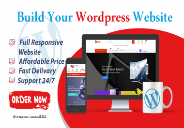 I will design a professional wordpress responsive website