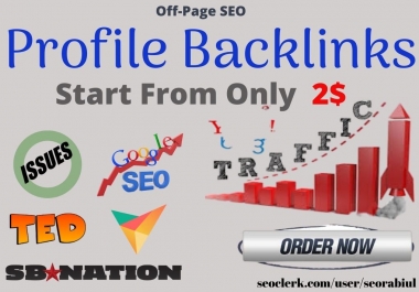 Create 30 High Domain Authority Profile Backlinks on Your Websites