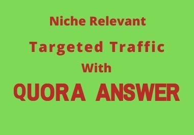 Promote your Website 30 HQ Quora Answer with SEO Clickable Backlinks