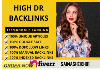 I will make high quality dr 50 plus pbn dofollow white hat manual backlinks for seo