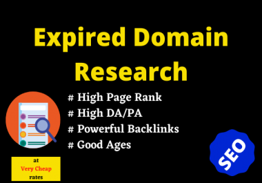 5 High quality expired domain Research With Powerful Metric