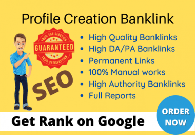 I will create 70 High-Quality profile creation backlinks & promote your website