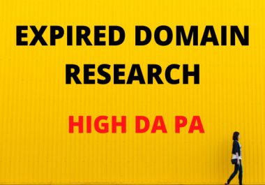 Find 1 high metrics expired domain with 20+ DA PA